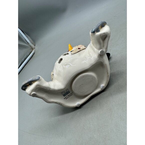 Blue Sky Christmas 2011 Ceramic Snowman Tealight Candle Holder READ - Picture 8 of 9